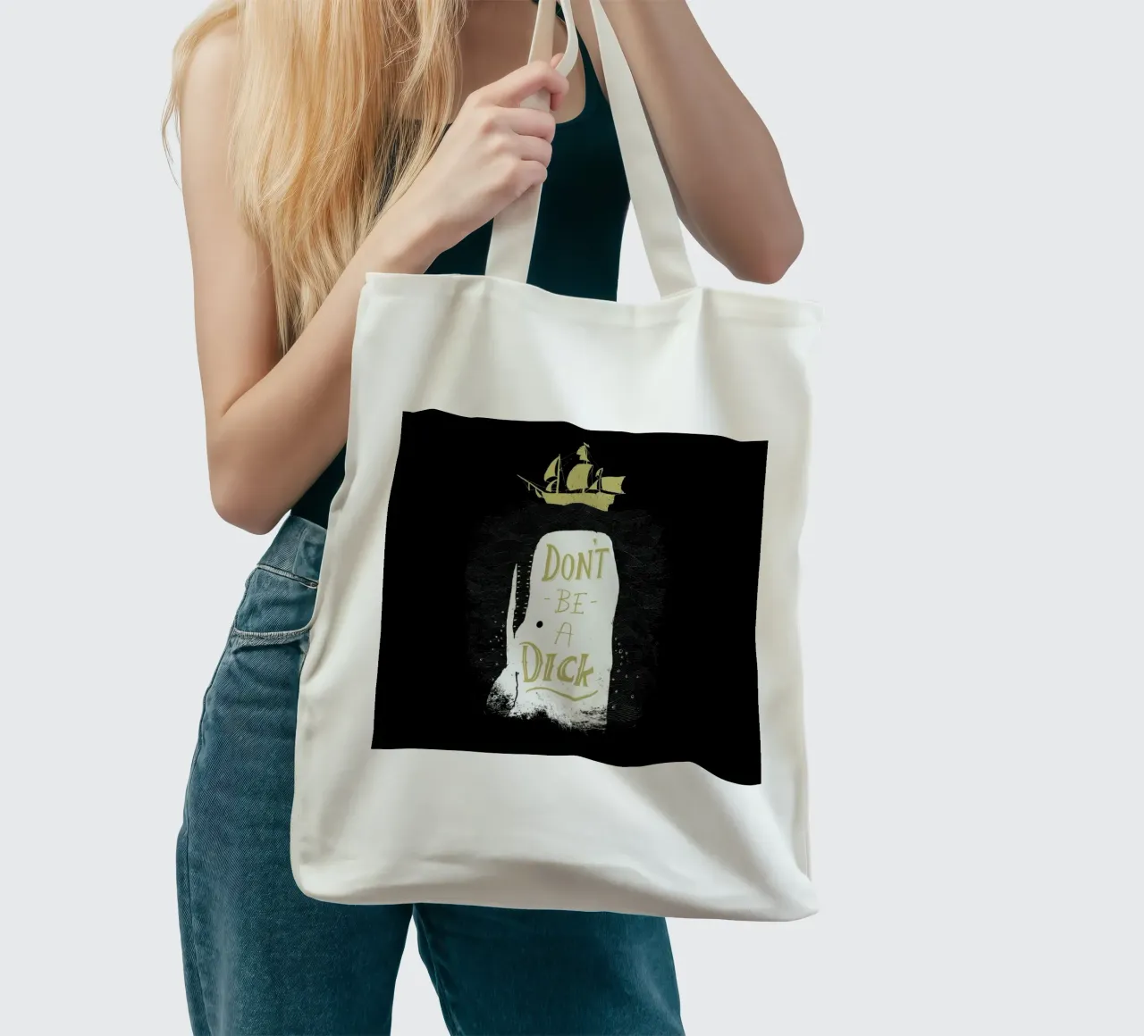 Don't Be a Moby tote bag de DinoMike