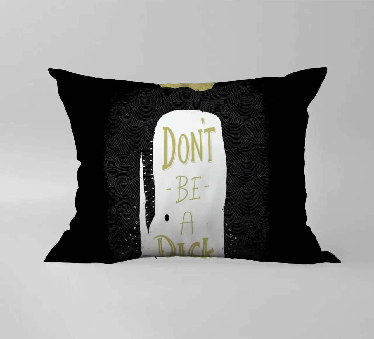 Don't Be a Moby decorative cushion by DinoMike