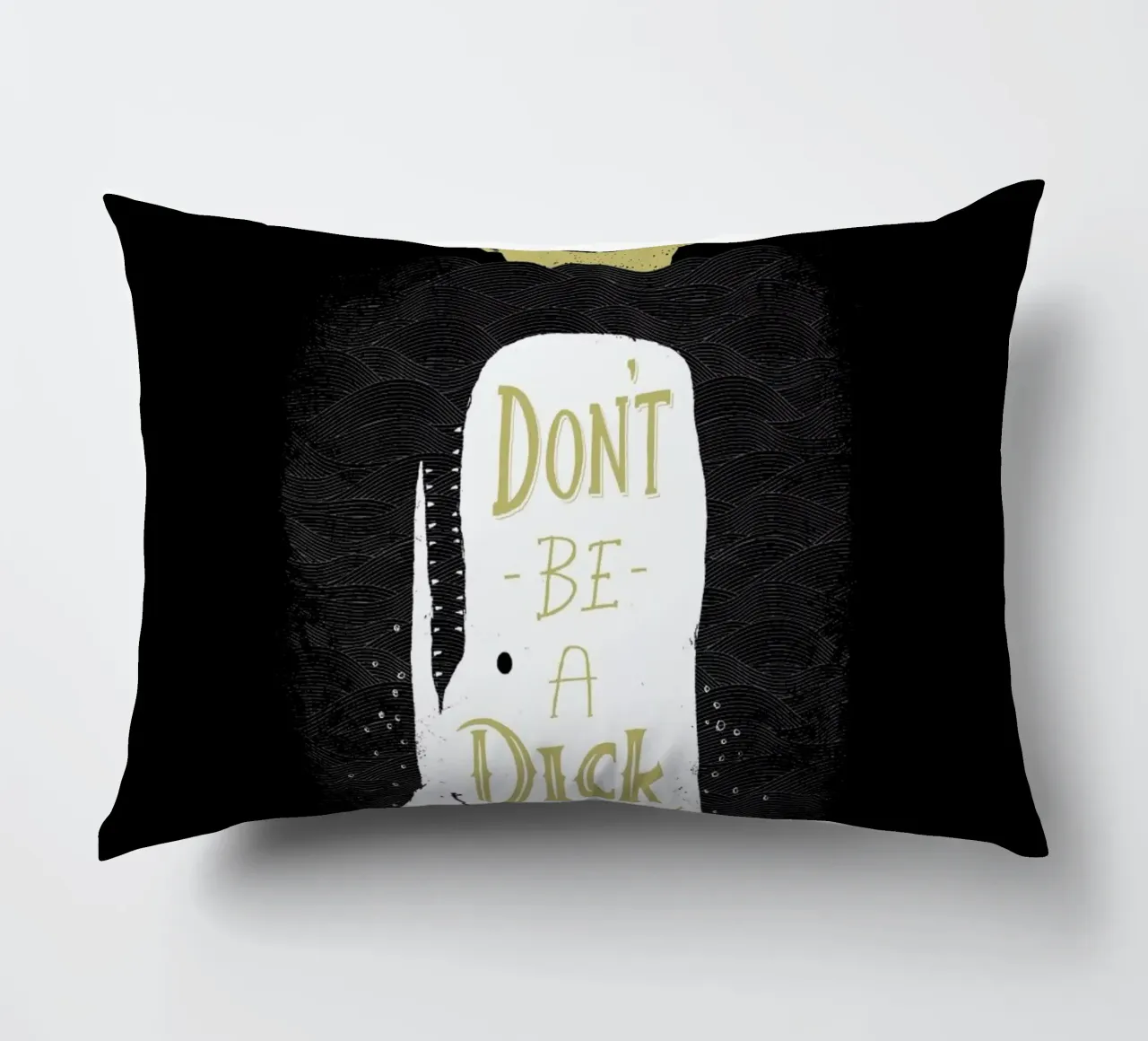 Don't Be a Moby decorative cushion by DinoMike