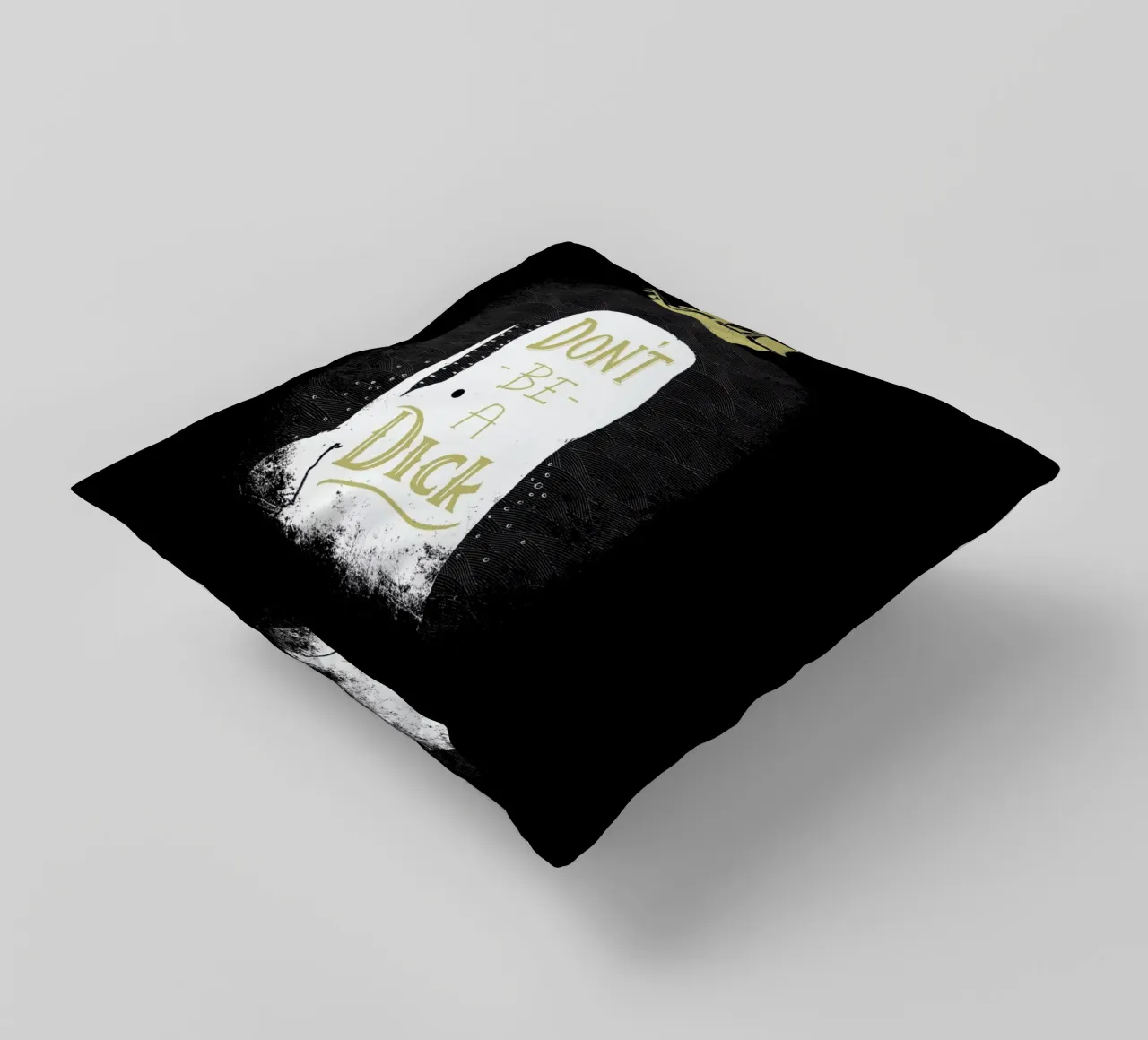 Don't Be a Moby decorative cushion by DinoMike