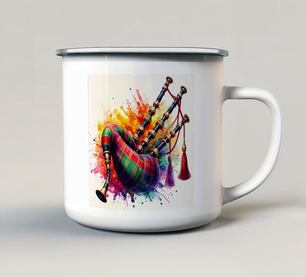 Zampogna ad acquerello tazza in smalto da ARTVI-SHOP
