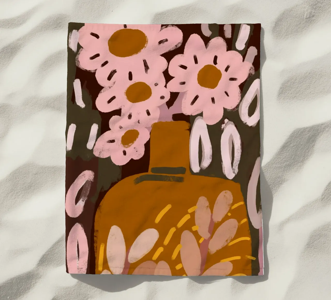 Pastel Flower Impression No 6 telo mare da treechild