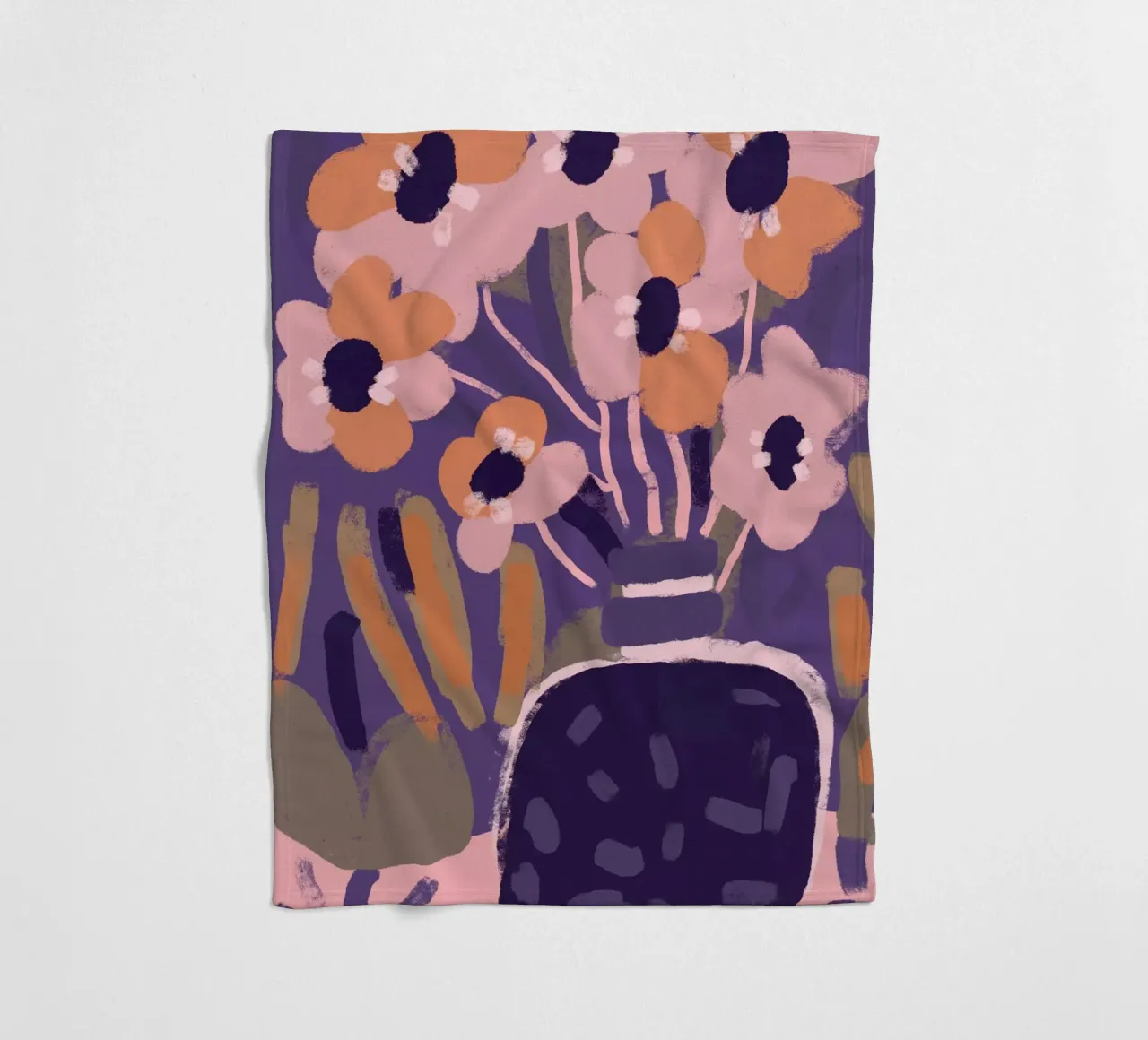 Pastel Flower Impression No 5 coperta in pile da treechild