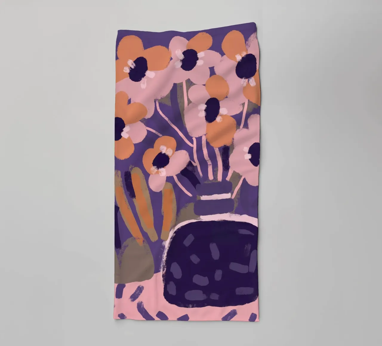 Pastel Flower Impression No 5 asciugamano da bagno da treechild