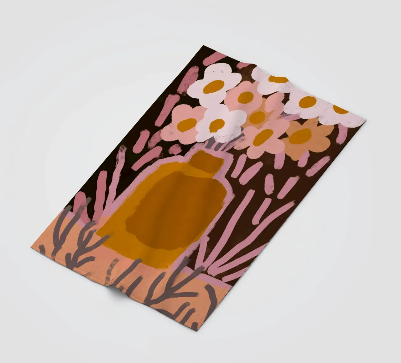 Pastel Flower Impression No 4 coperta in pile da treechild