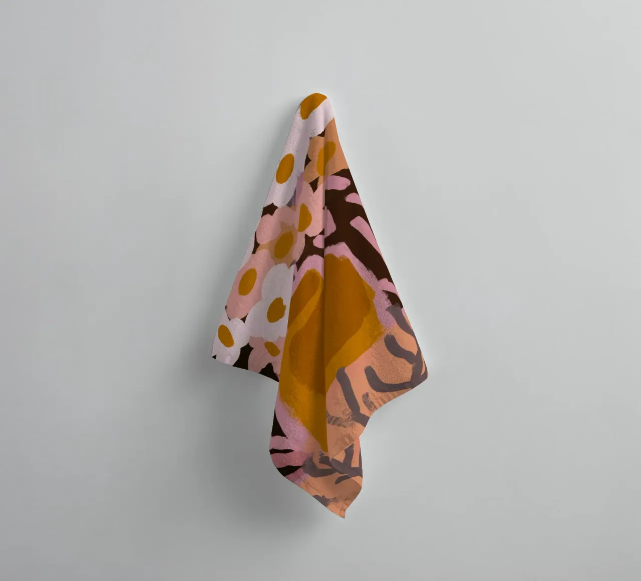 Pastel Flower Impression No 4 asciugamano da bagno da treechild