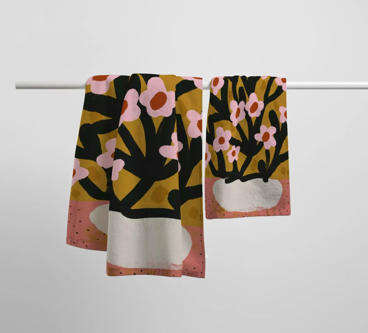 Pastel Flower Impression No 2 asciugamano da bagno da treechild
