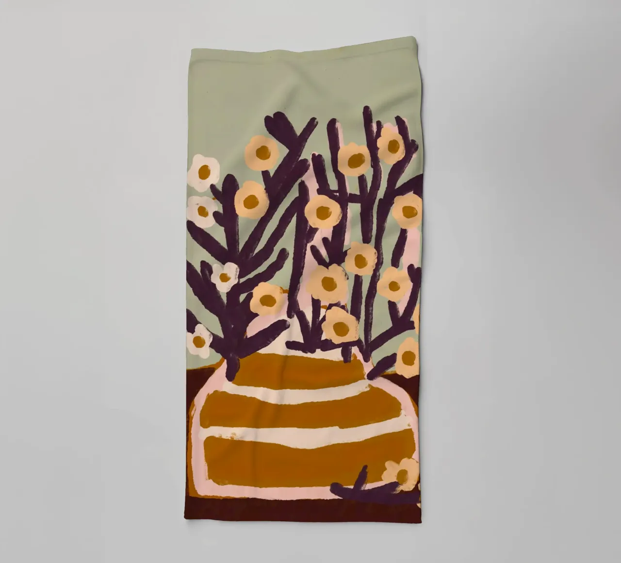 Pastel Flower Impression No 7 asciugamano da bagno da treechild