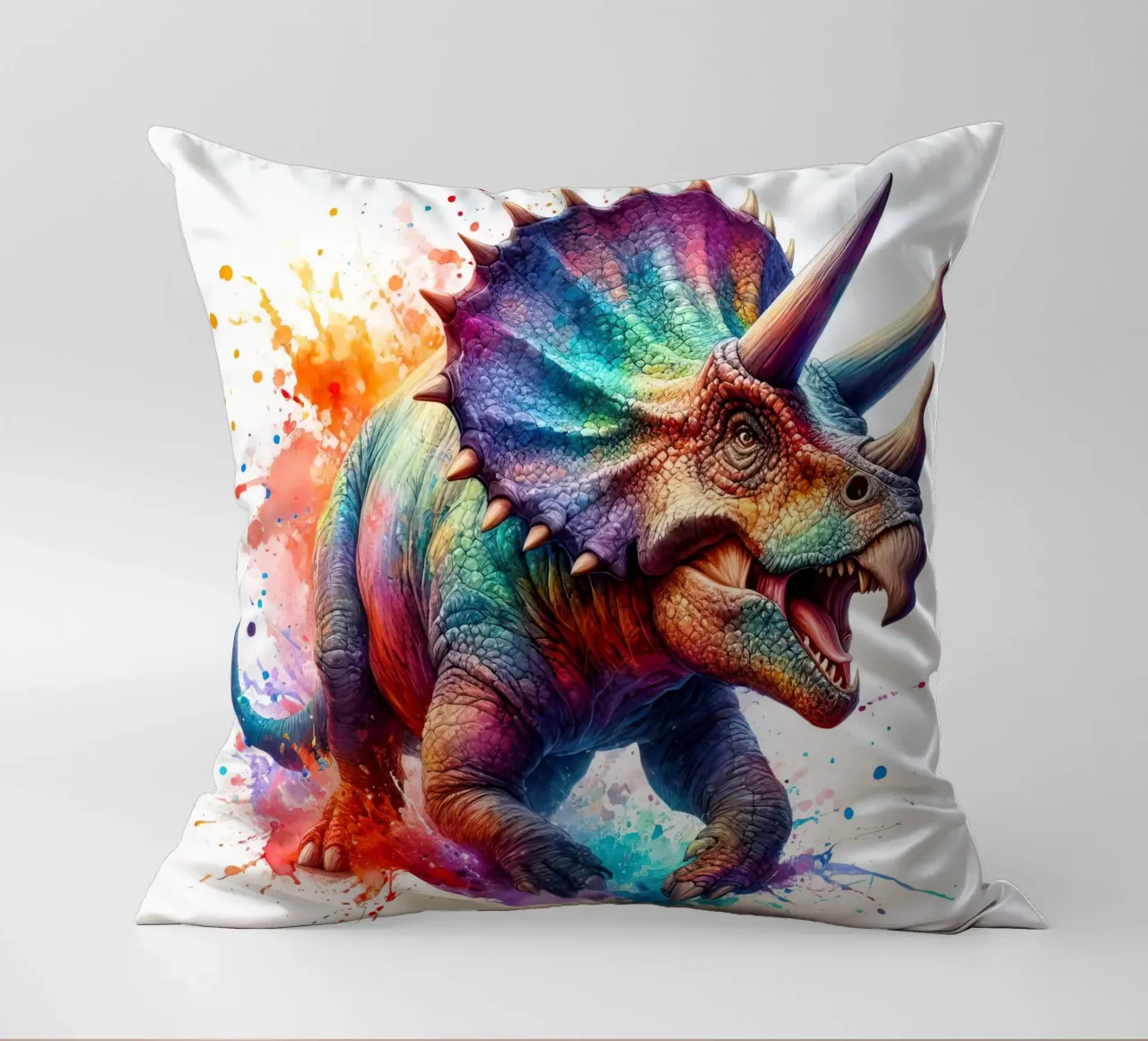 Dinosauro ad acquerello cuscino da 🎁 ARTVI-SHOP