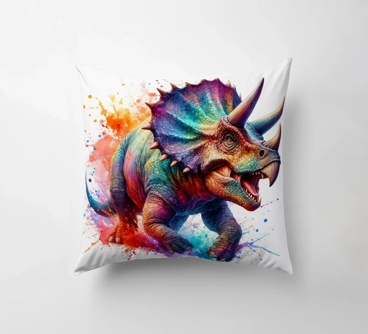 Dinosauro ad acquerello cuscino da 🎁 ARTVI-SHOP