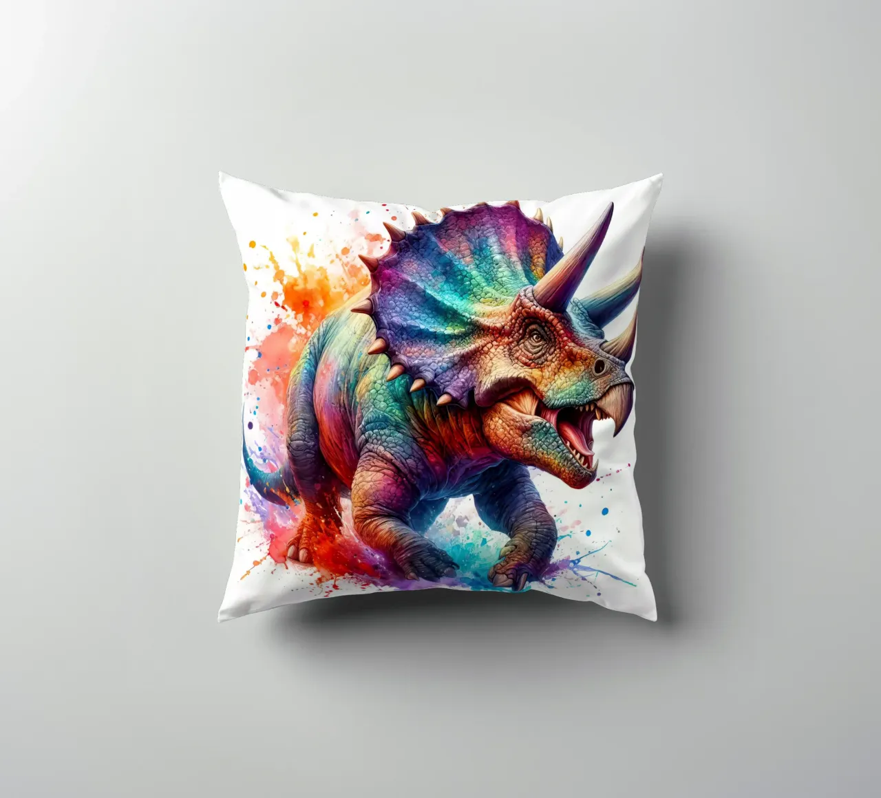 Dinosauro ad acquerello cuscino da 🎁 ARTVI-SHOP