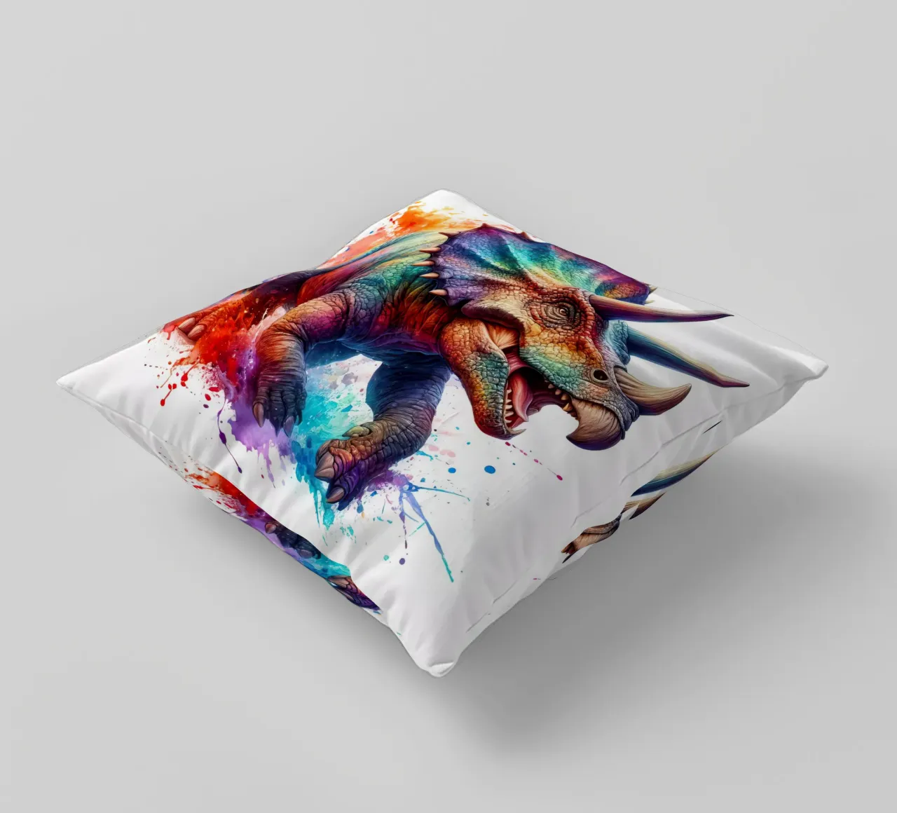 Dinosauro ad acquerello cuscino da 🎁 ARTVI-SHOP