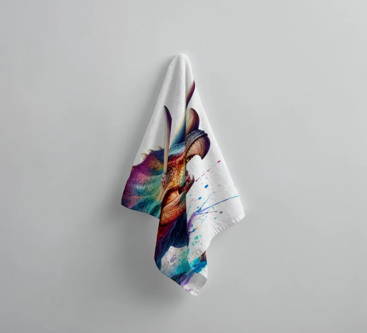 Dinosauro ad acquerello asciugamano da bagno da 🎁 ARTVI-SHOP