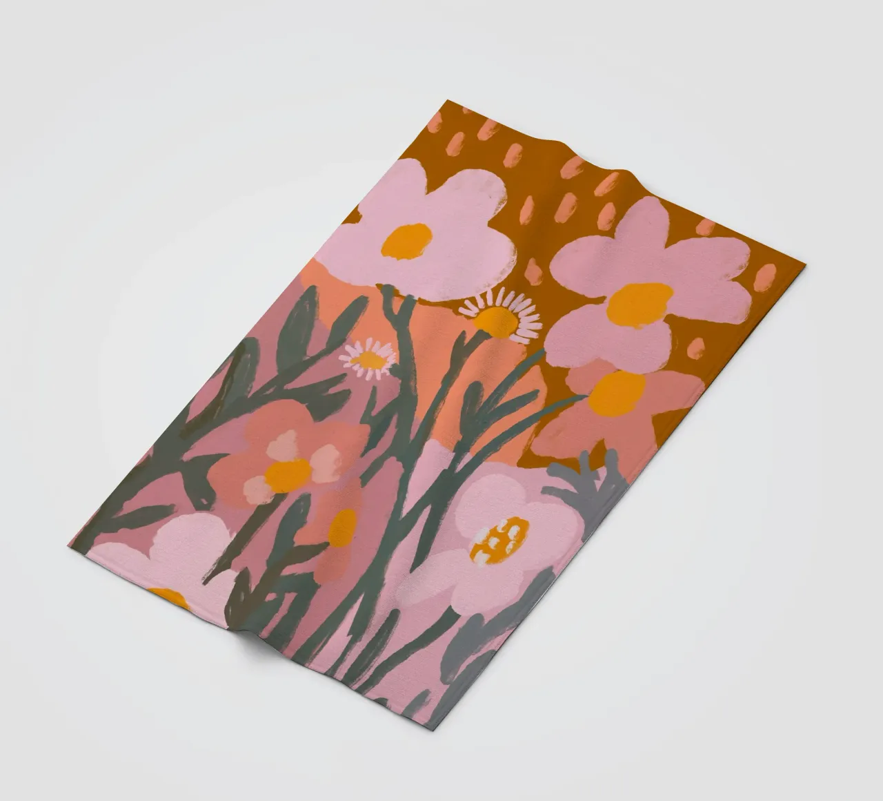 Pastel Flower Impression No 8 coperta in pile da treechild
