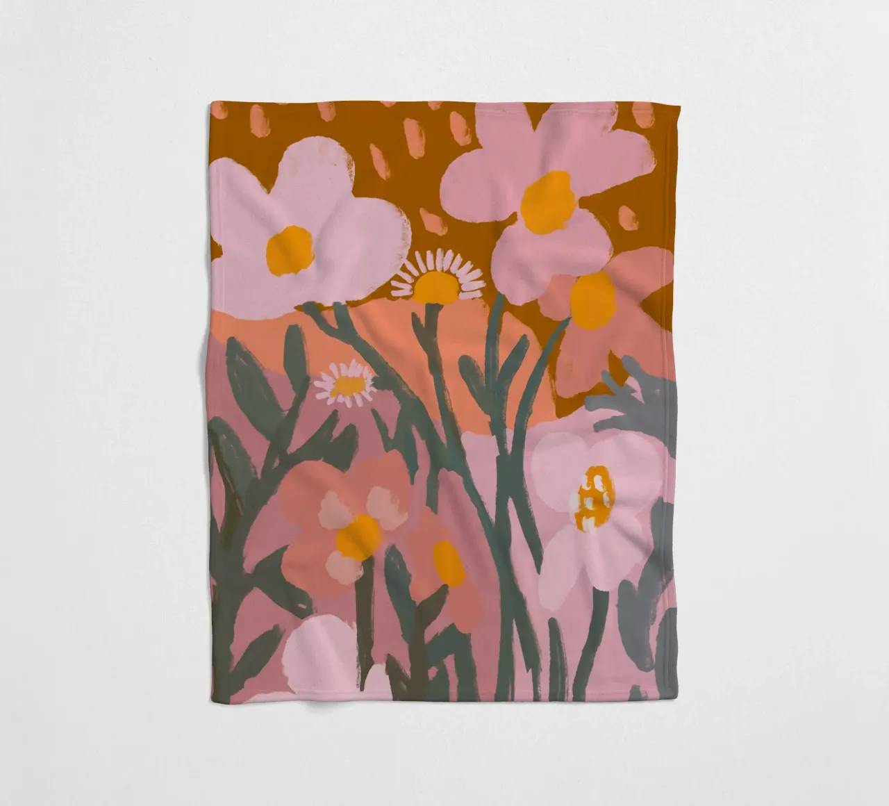 Pastel Flower Impression No 8 coperta in pile da treechild