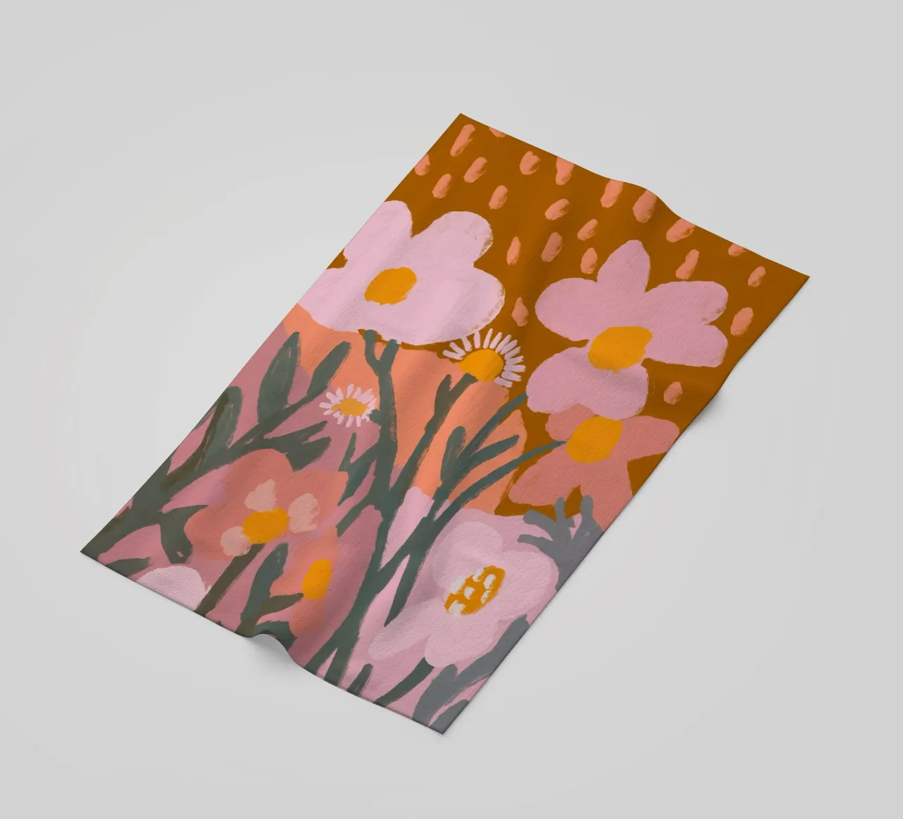 Pastel Flower Impression No 8 telo mare da treechild
