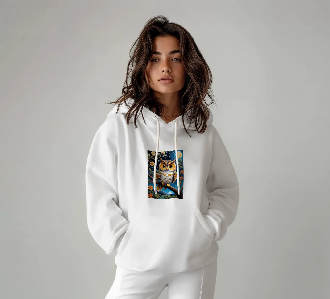 Die Eule Hoodie von 🎁 NOBELART