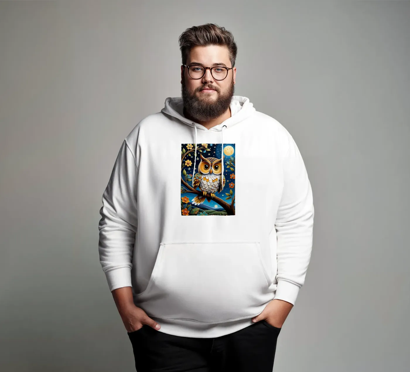 Die Eule Hoodie von 🎁 NOBELART
