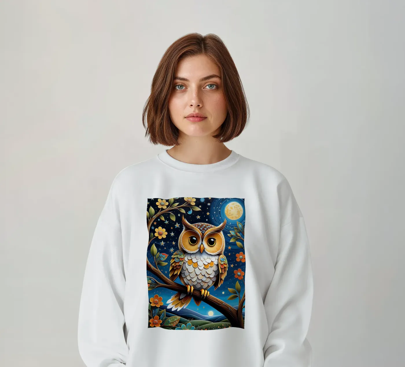 Die Eule Sweatshirt von 🎁 NOBELART