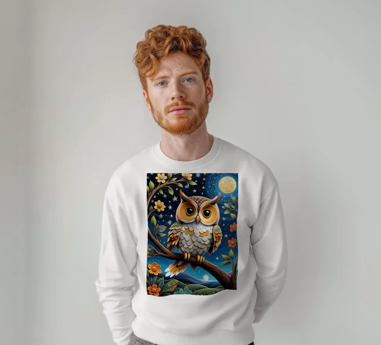 Die Eule Sweatshirt von 🎁 NOBELART