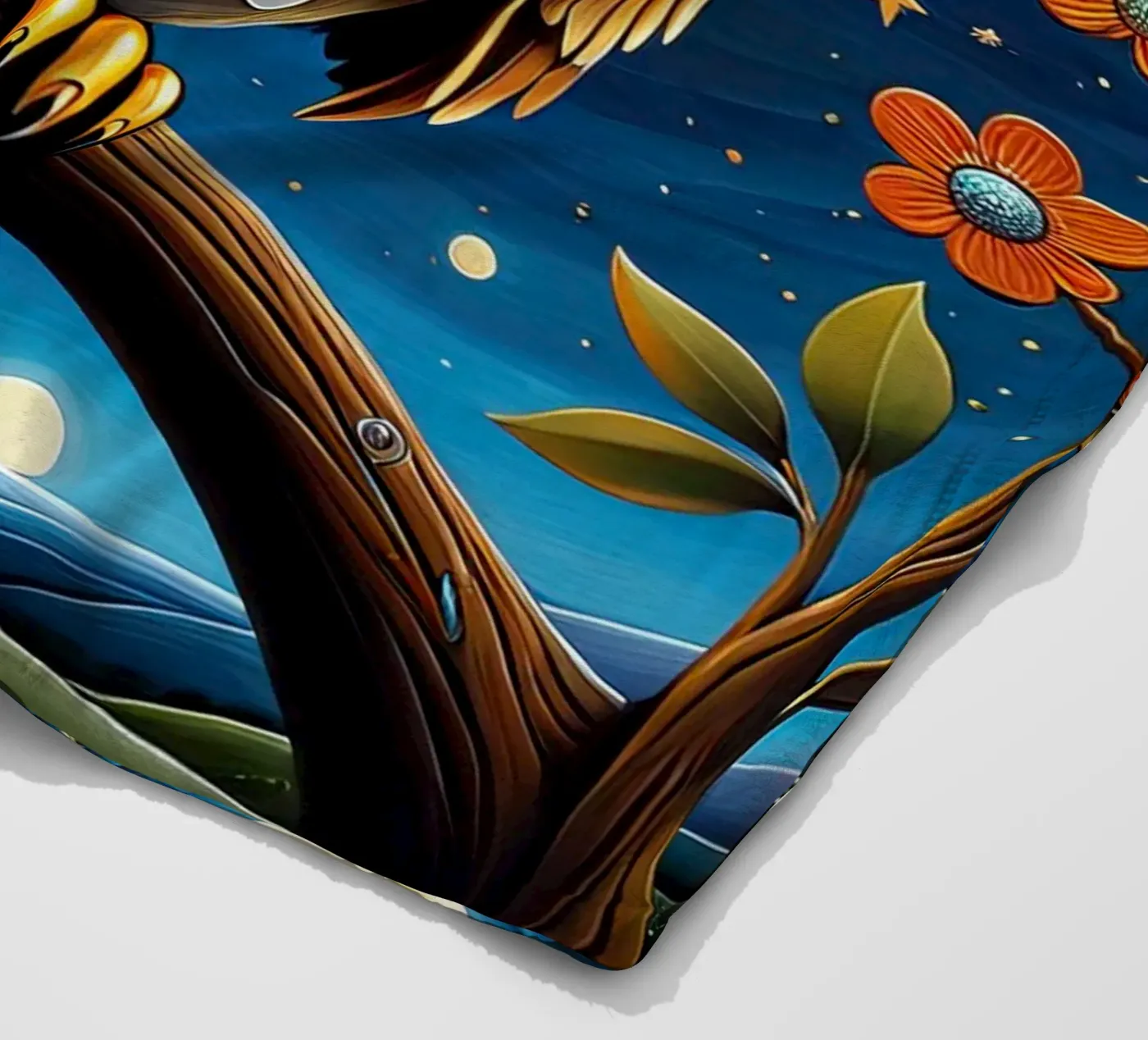 The owl Fleecedecke von 🎁 NOBELART