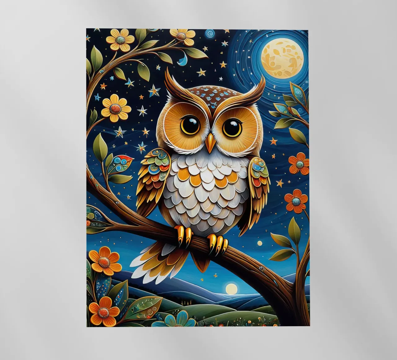 Die Eule Backlit Folie von 🎁 NOBELART