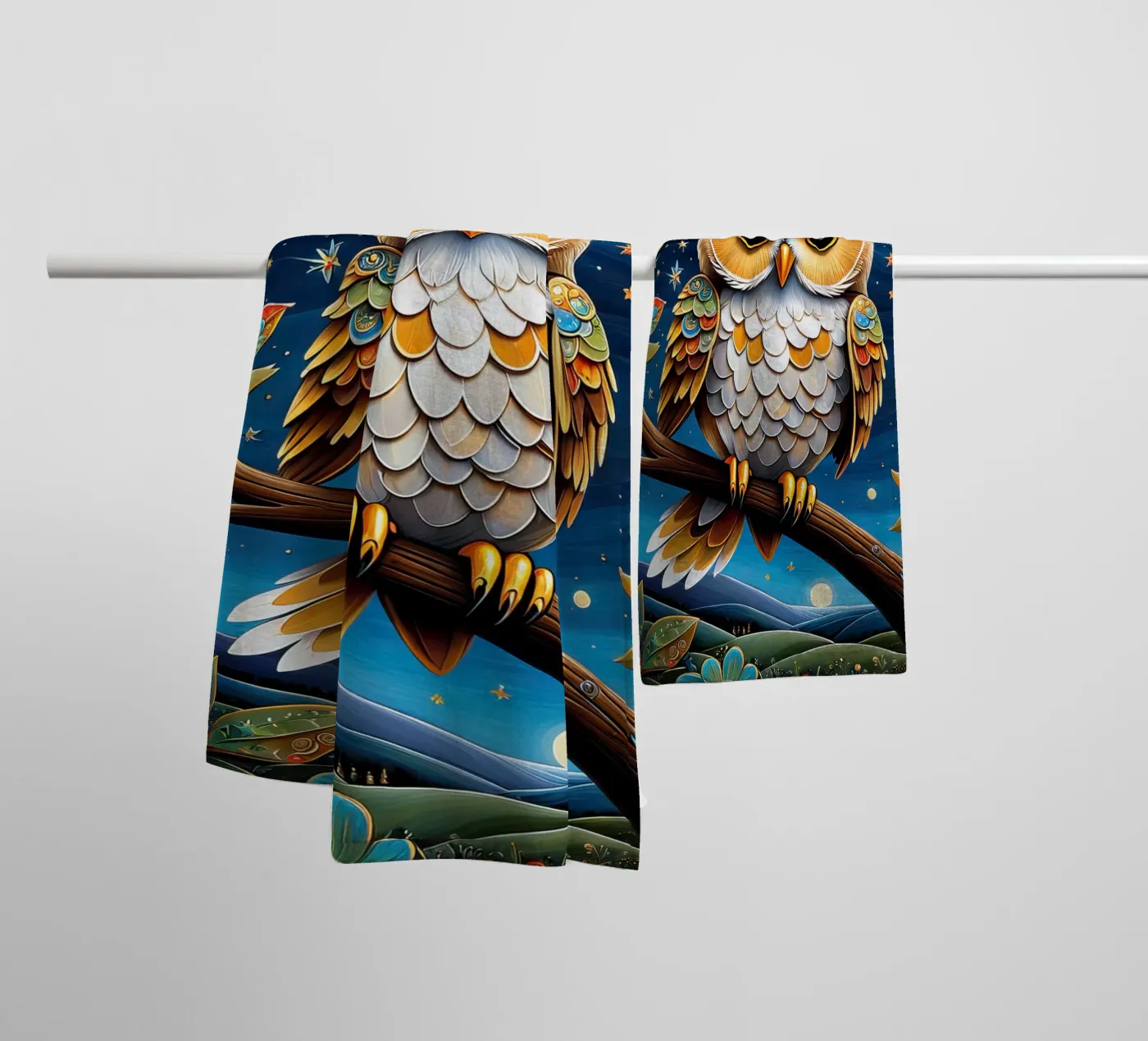 The owl Handtuch von 🎁 NOBELART