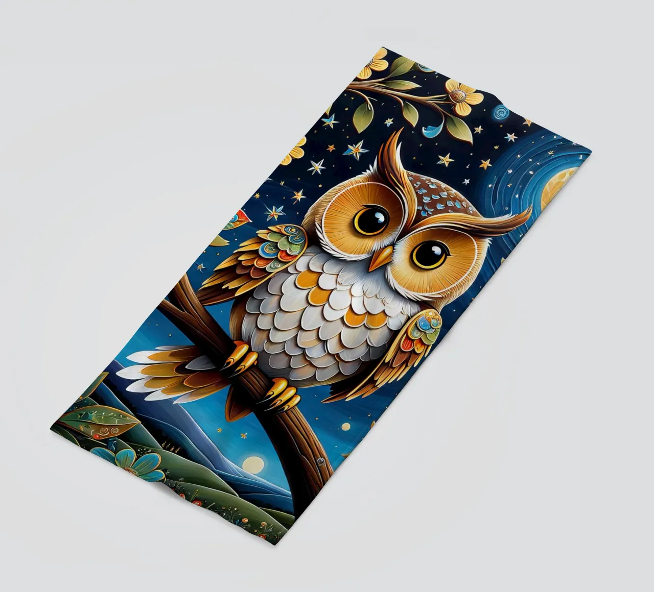 Die Eule Strandtuch von 🎁 NOBELART