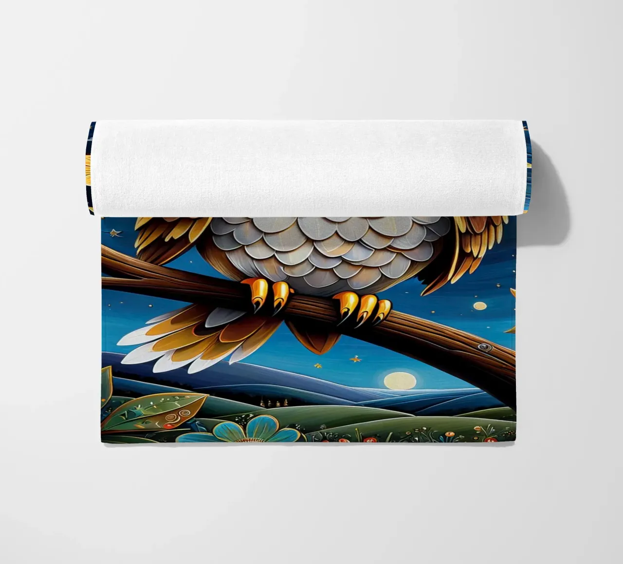 Die Eule Strandtuch von 🎁 NOBELART