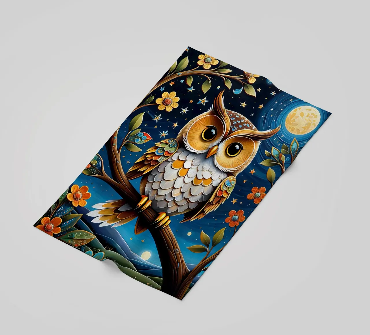 Die Eule Strandtuch von 🎁 NOBELART