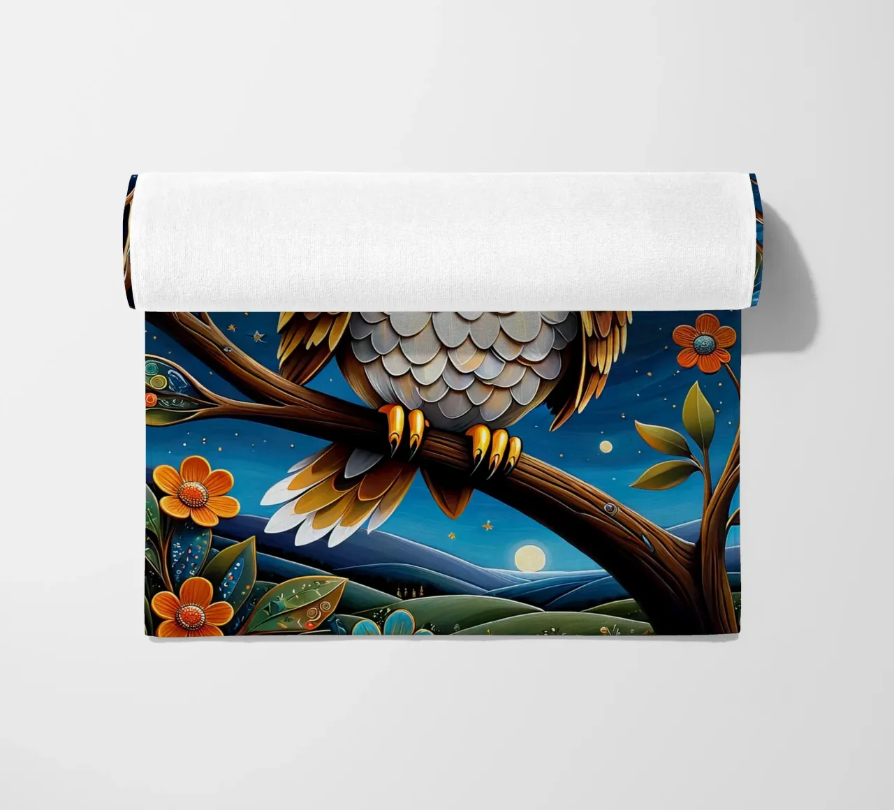 Die Eule Strandtuch von 🎁 NOBELART