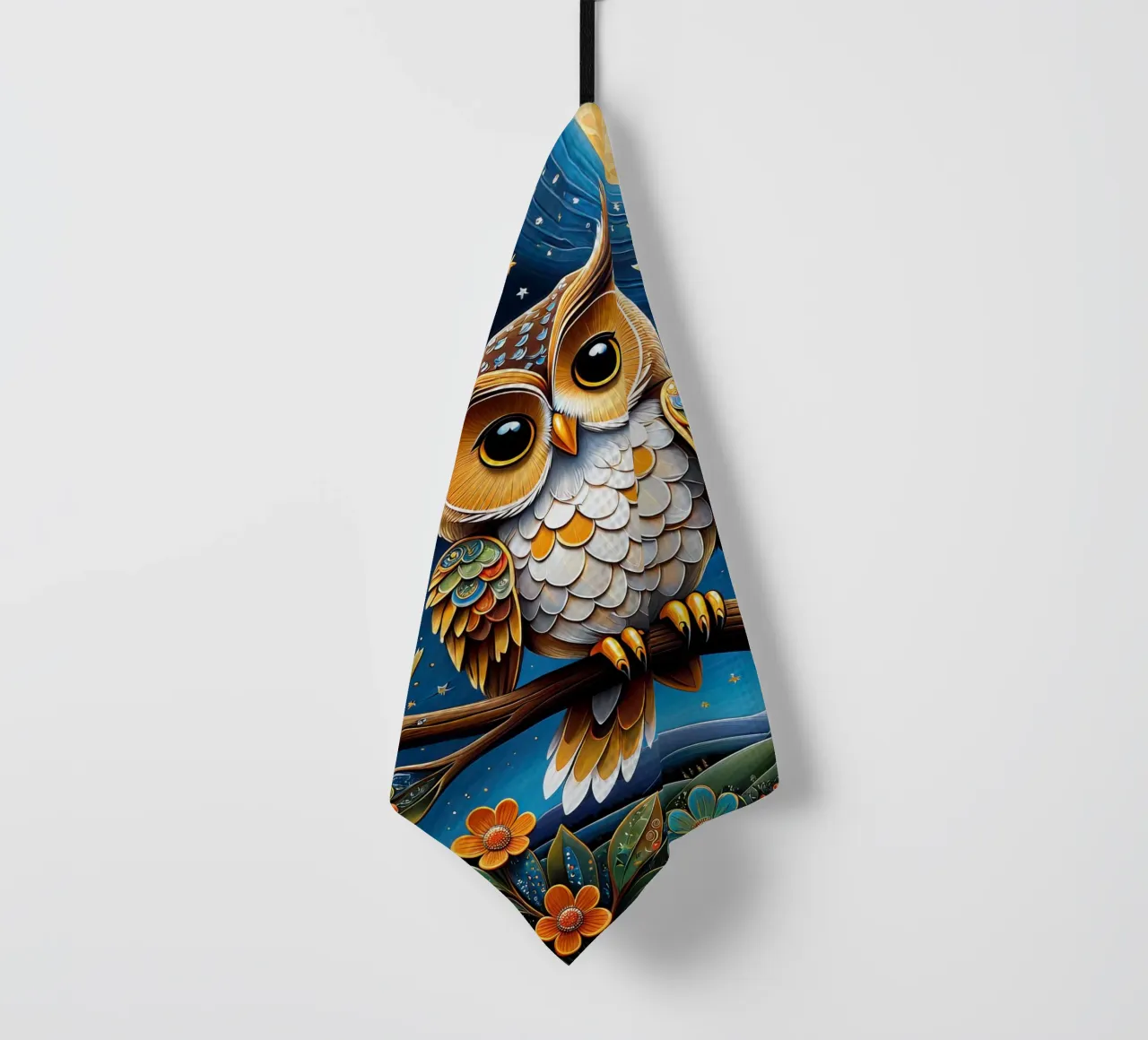 Die Eule Geschirrtuch von 🎁 NOBELART