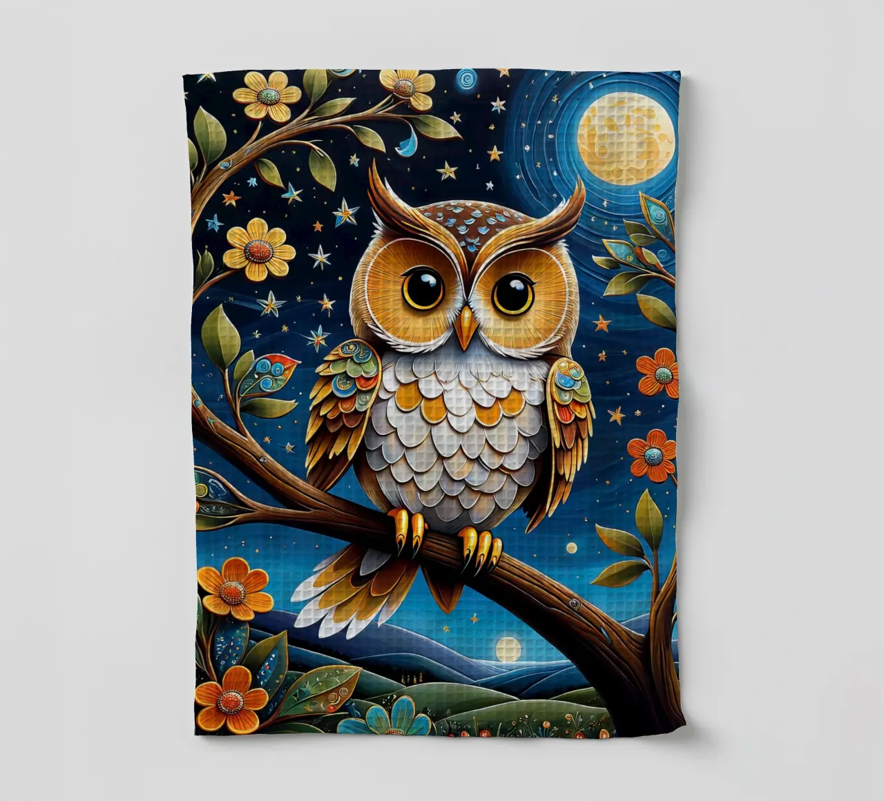 Die Eule Geschirrtuch von 🎁 NOBELART