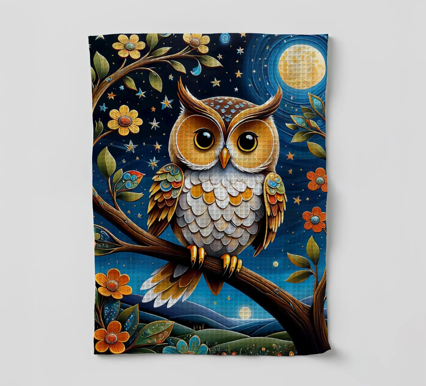 Il gufo canovaccio da cucina da 🎁 NOBELART