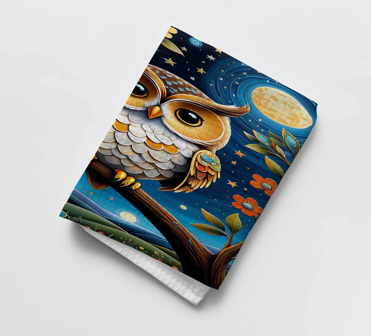Die Eule Geschirrtuch von 🎁 NOBELART