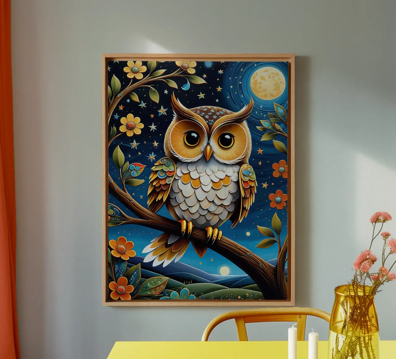 Die Eule Leinwand von 🎁 NOBELART