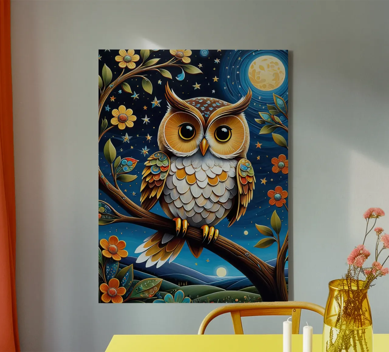 Die Eule Leinwand von 🎁 NOBELART