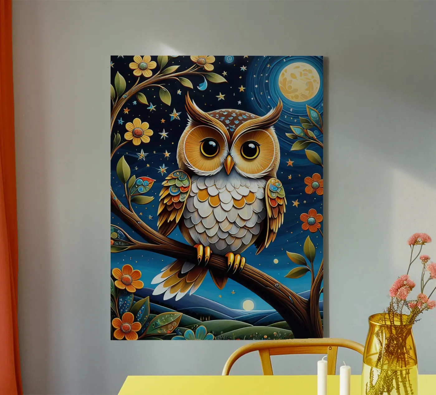 Die Eule Leinwand von 🎁 NOBELART