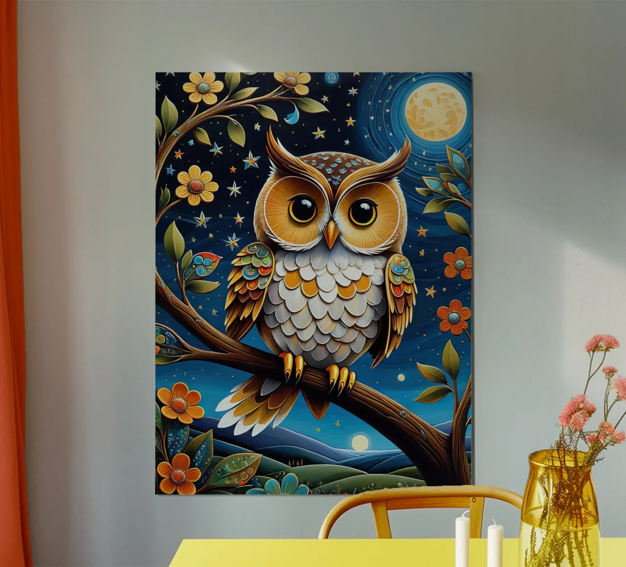 Il gufo carta hahnemühle da 🎁 ARTVI-SHOP