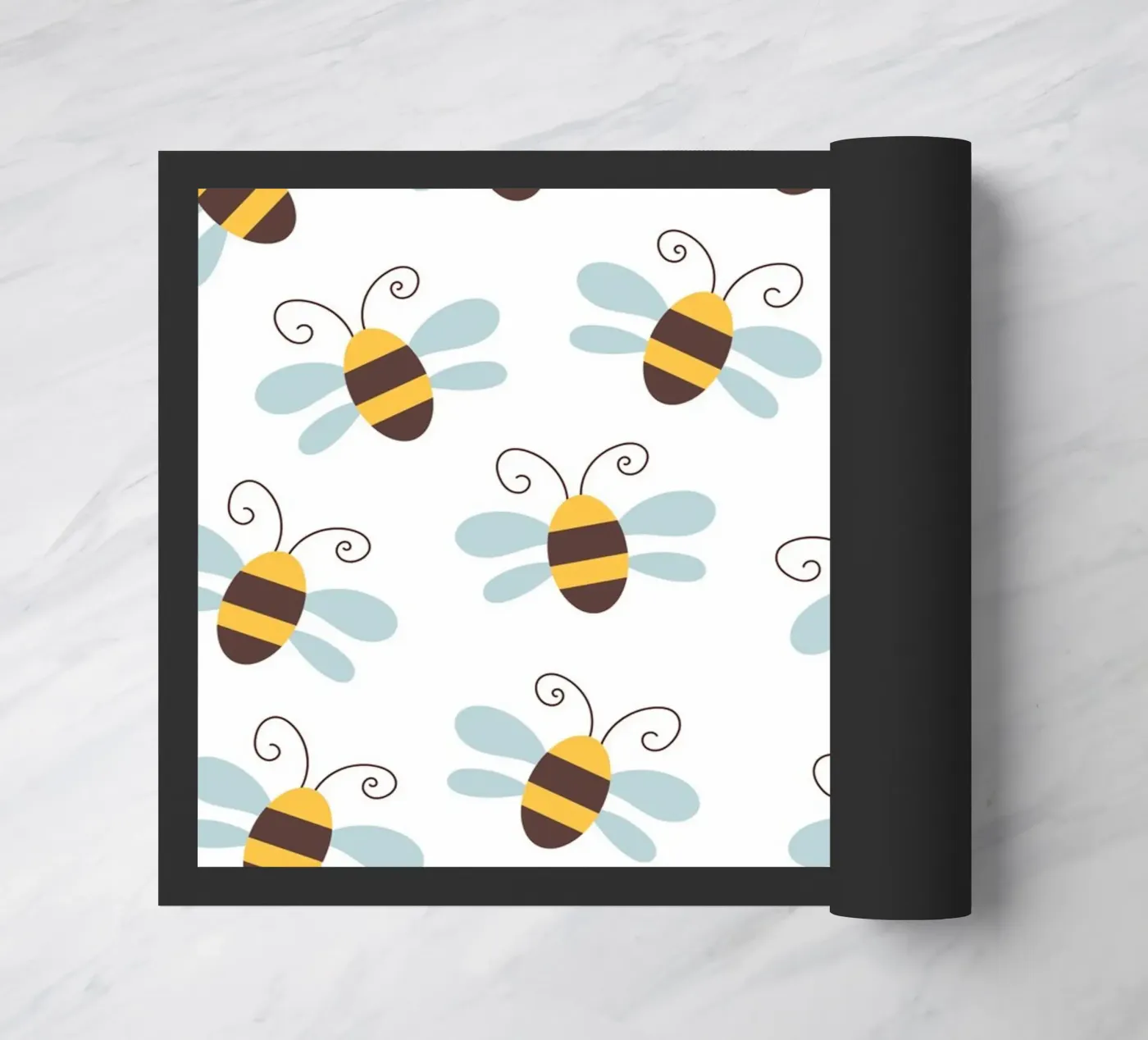 Bees pattern Fußmatte von Happypatterns