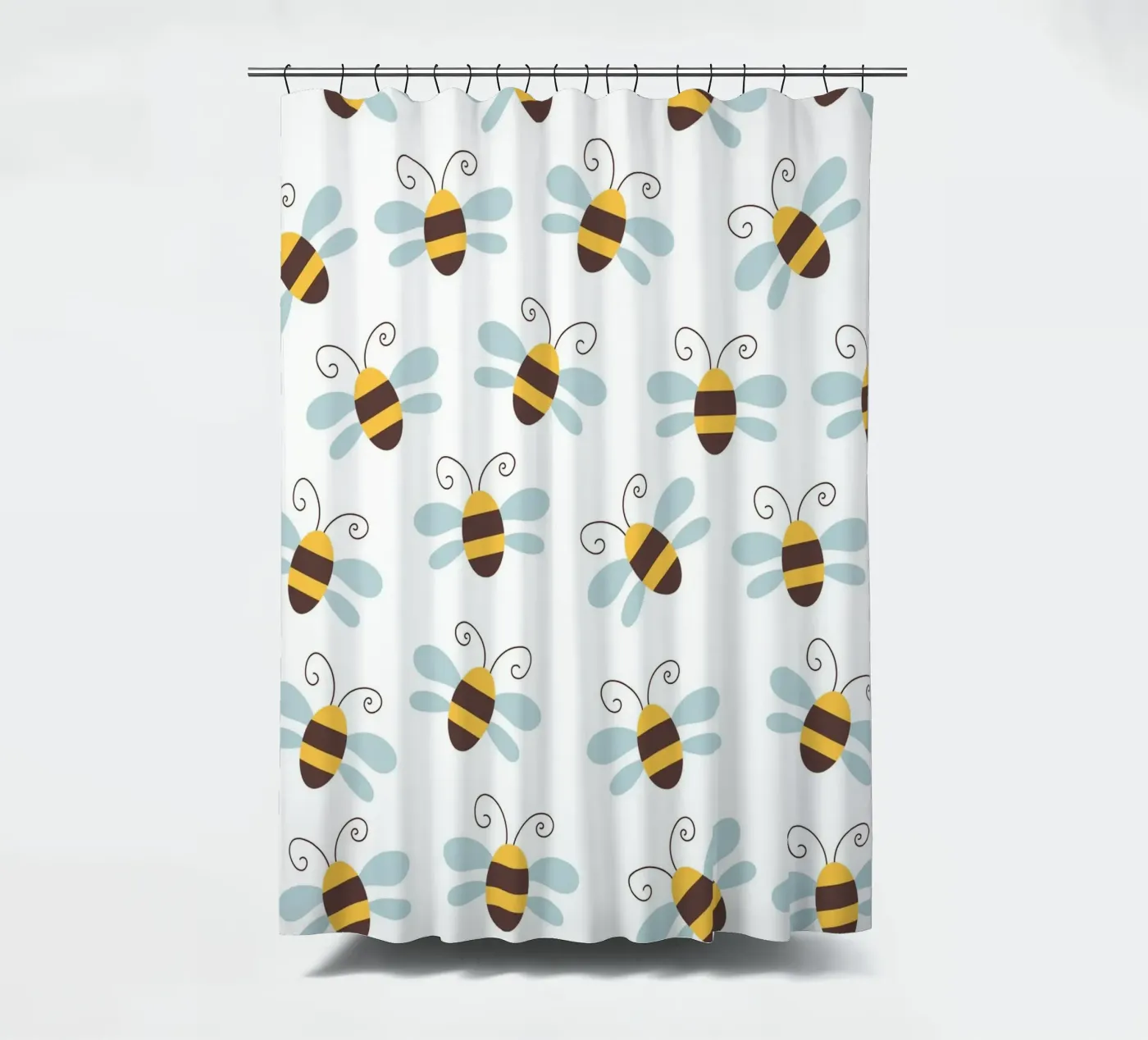 Bees pattern Duschvorhang von Happypatterns