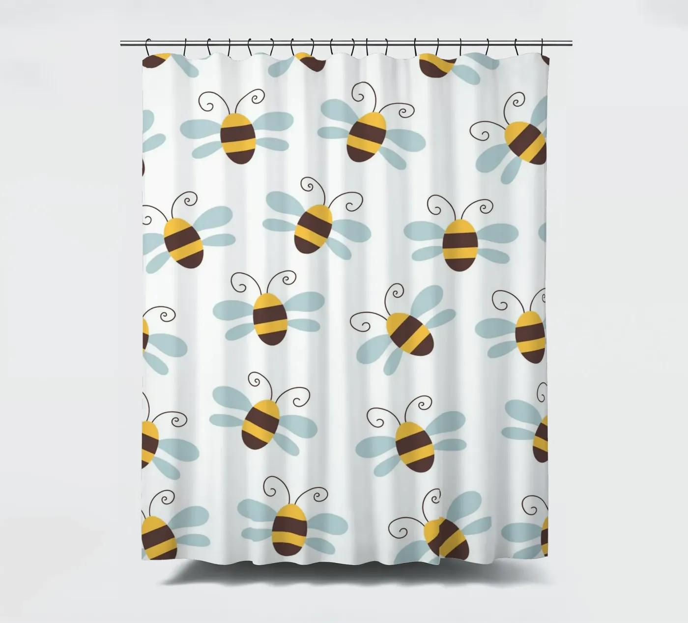 Bees pattern Duschvorhang von Happypatterns