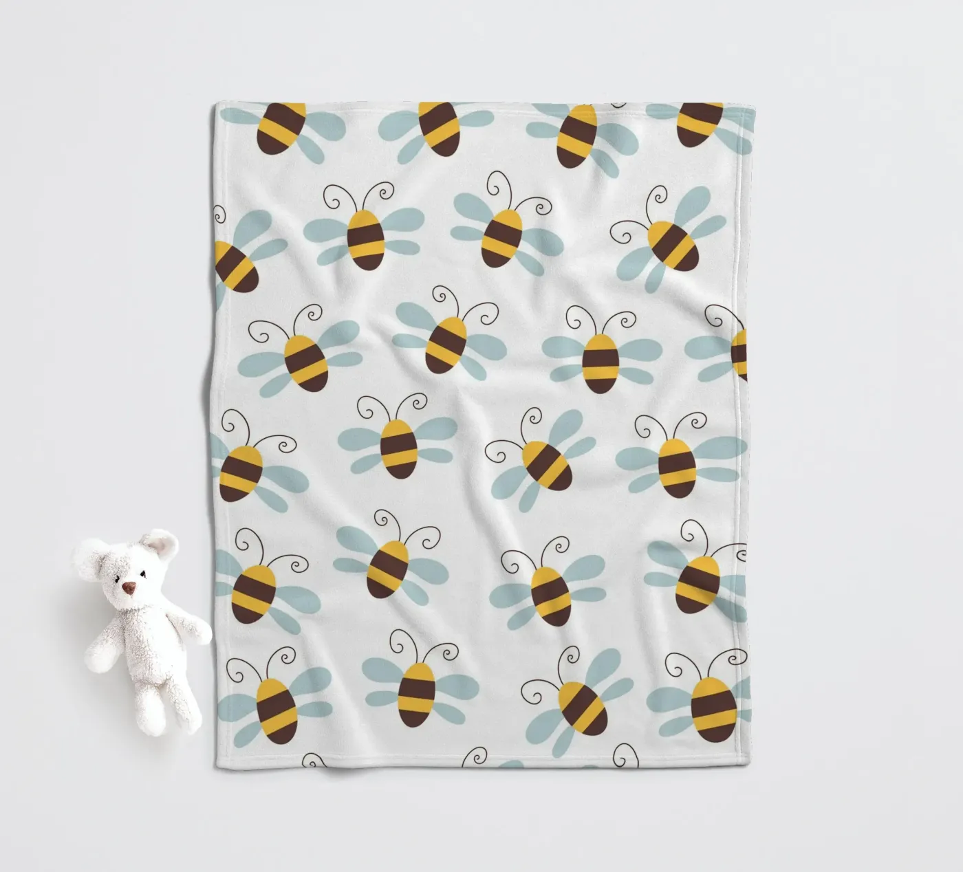 Bees pattern Fleecedecke von Happypatterns