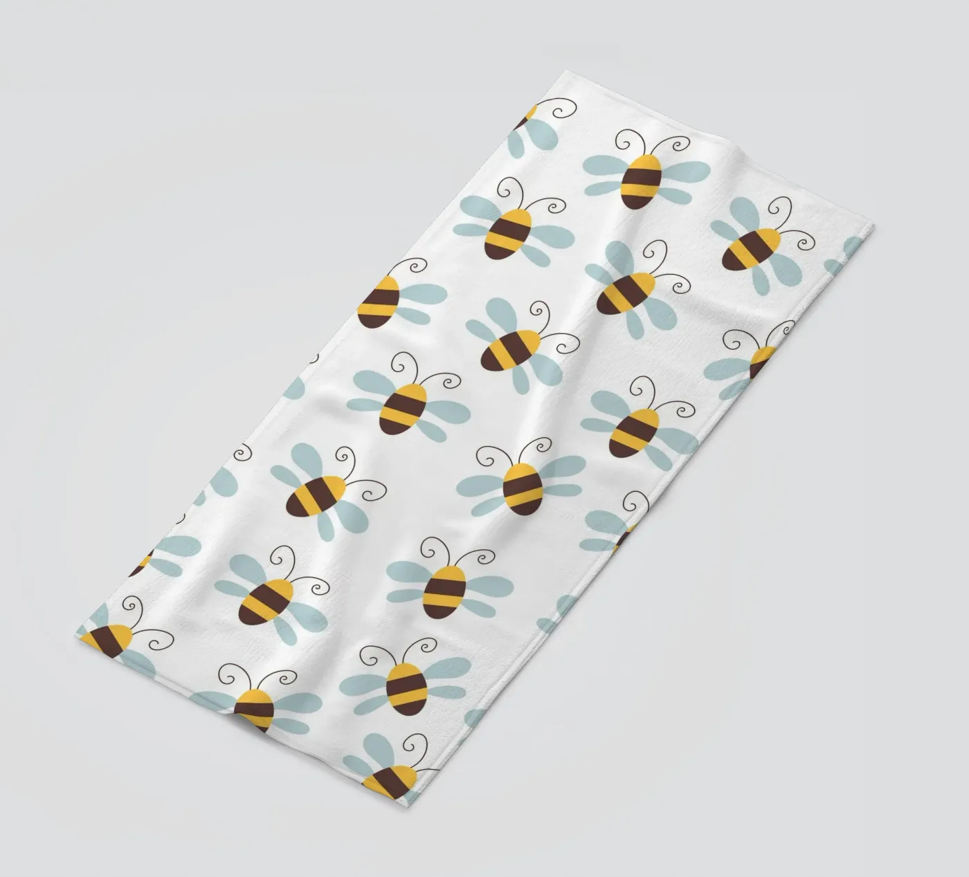 Bees pattern strandhanddoek van Happypatterns