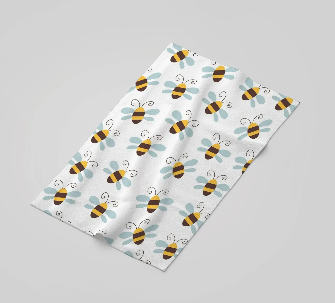 Bees pattern strandhanddoek van Happypatterns