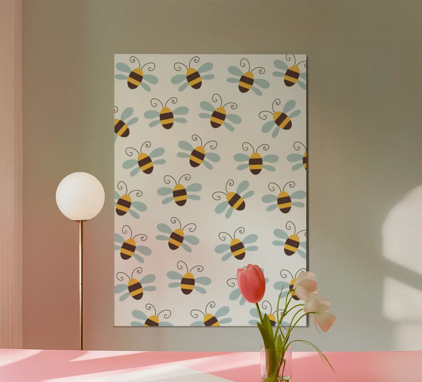 Bees pattern forex-plaat van Happypatterns