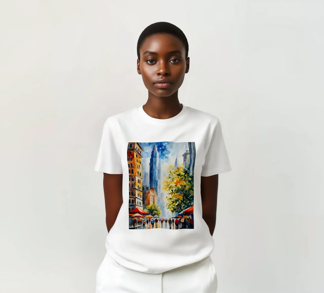 Acquerello di New York t-shirt da 🎁 ARTVI-SHOP