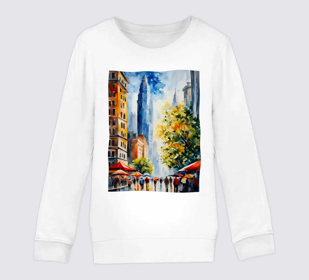 Acquerello di New York felpa bambino da 🎁 ARTVI-SHOP