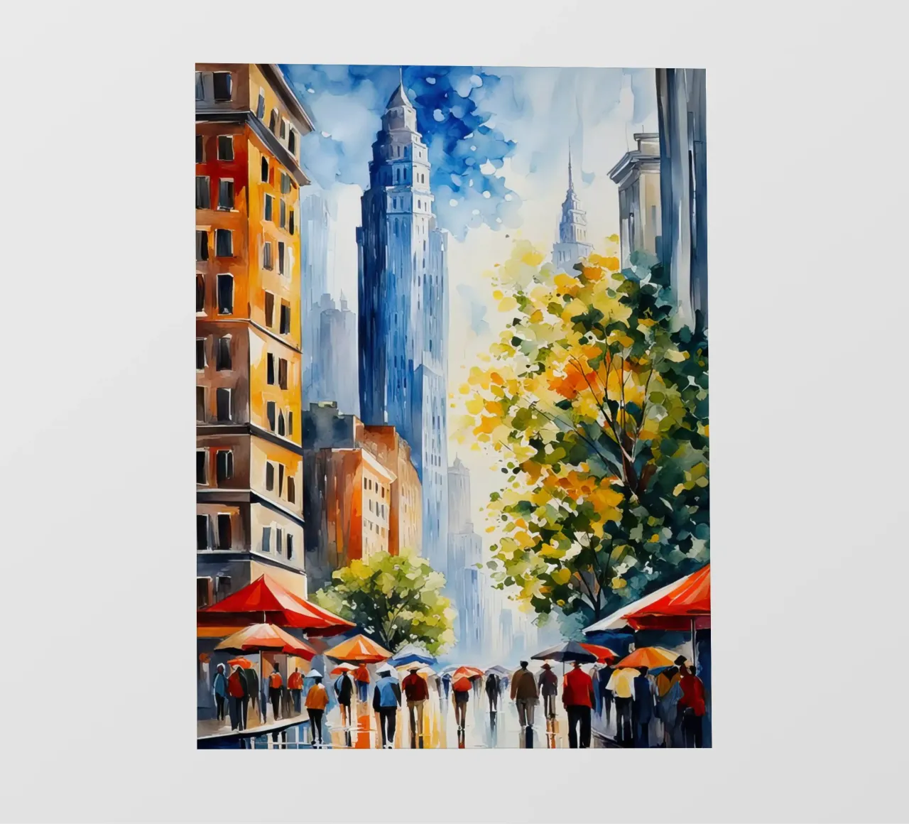 Acquerello di New York telo in pvc da 🎁 ARTVI-SHOP