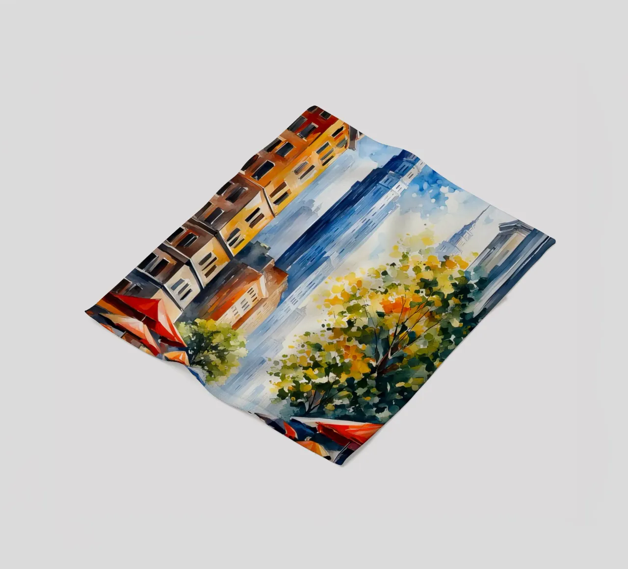 Acquerello di New York coperta in pile da 🎁 ARTVI-SHOP